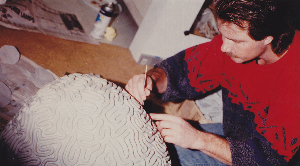 carving a Brain Coral