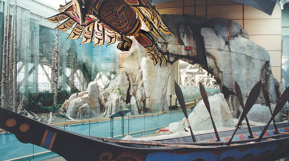 The Introduction to the West Coast exhibit at Vancouver International Airport (YVR).