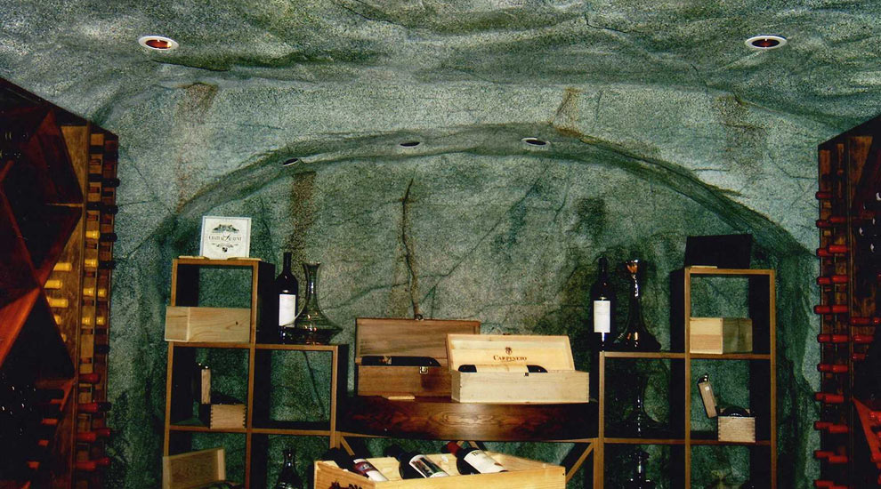 Custom Wind Cellar created using artificial rockwork.