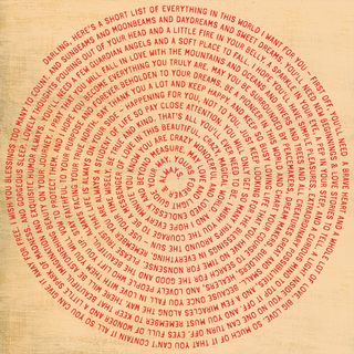 Red Font - Darling, Here's A Short List Spiral Collection Art Print